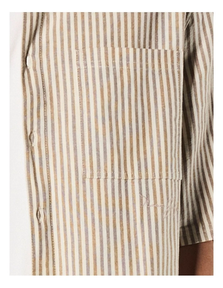 Theo Ss Shirt Brown Off White image 6