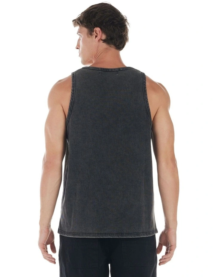 Winston Rib Singlet in Enzyme Black image 2