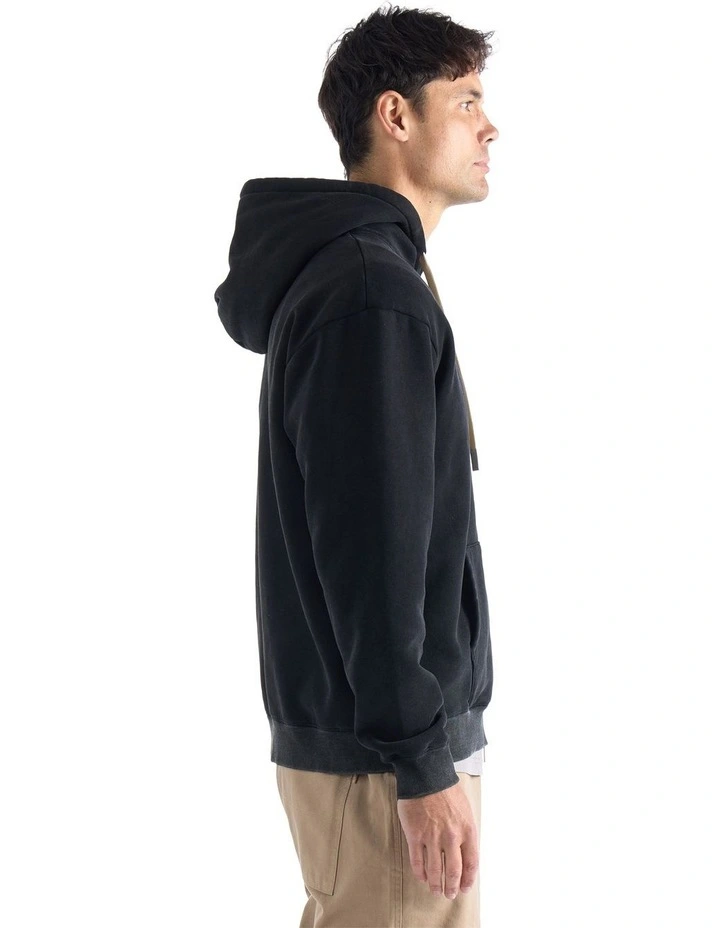 Floyd Zip Through Hoodie in Enzyme Black image 3