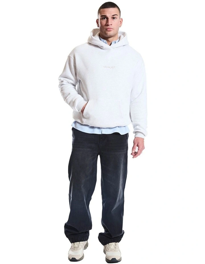 Venice Hoodie in White Marl image 4