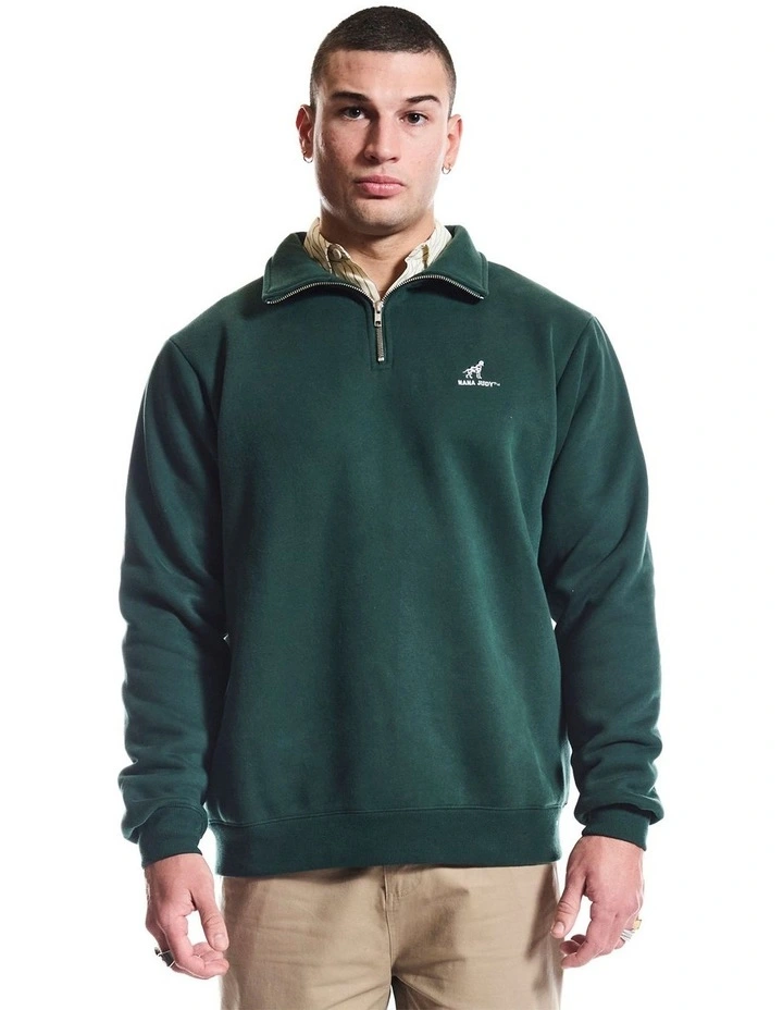 Portofino Quarter Zip in Green image 1