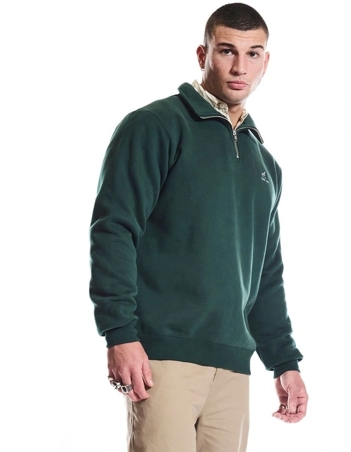 Portofino Quarter Zip in Green image 4