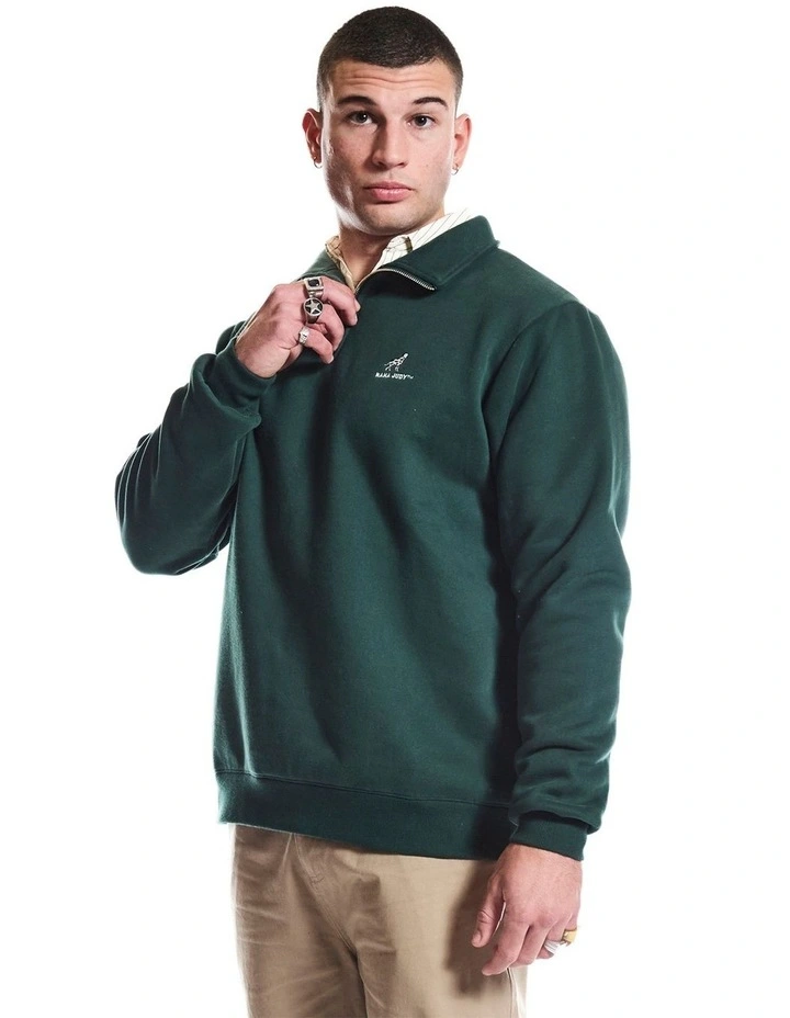 Portofino Quarter Zip in Green image 5