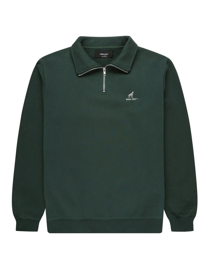 Portofino Quarter Zip in Green image 7