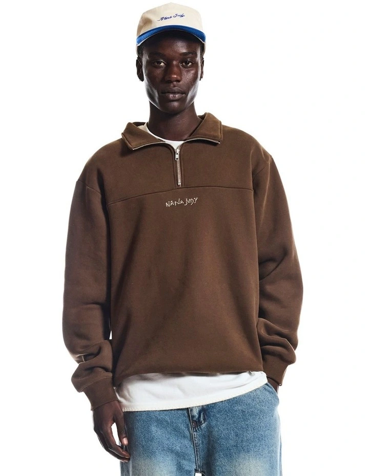 Venice Quarter Zip Brown image 1