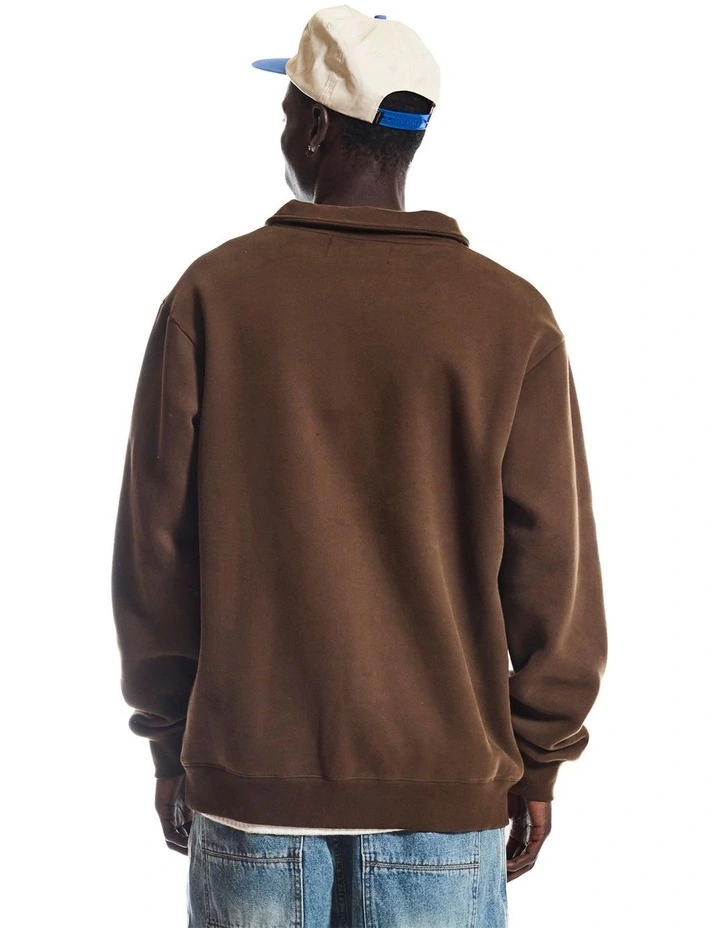 Venice Quarter Zip Brown image 2