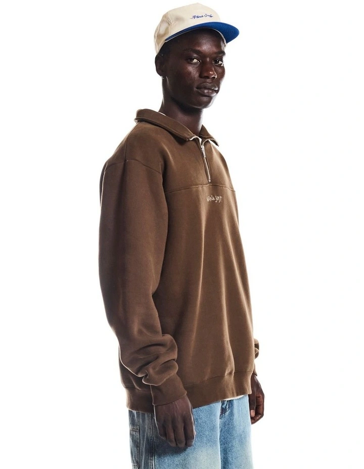 Venice Quarter Zip Brown image 3