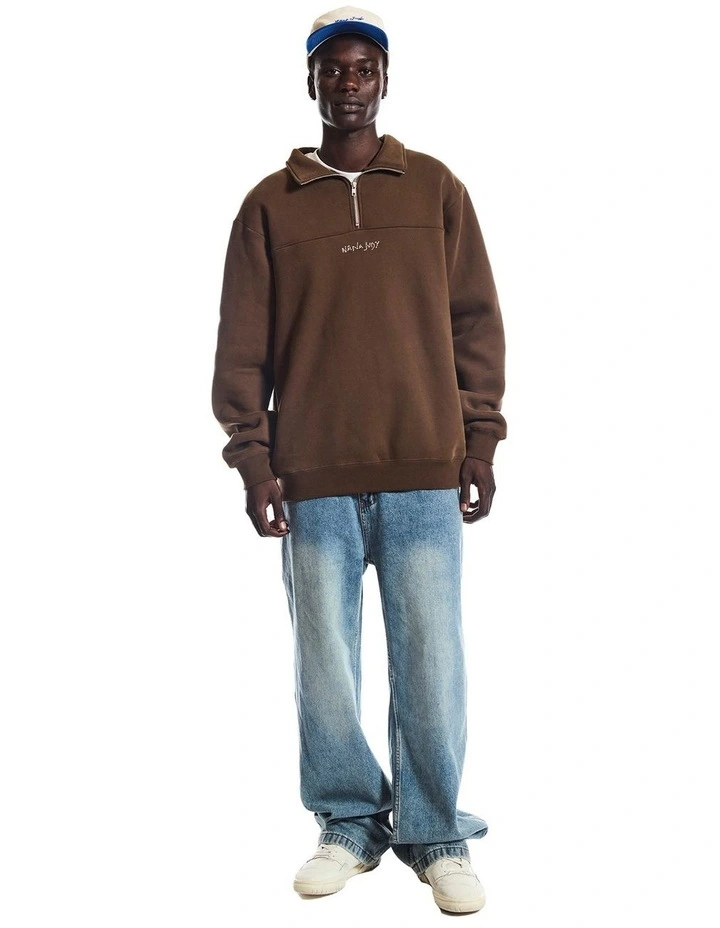 Venice Quarter Zip Brown image 5