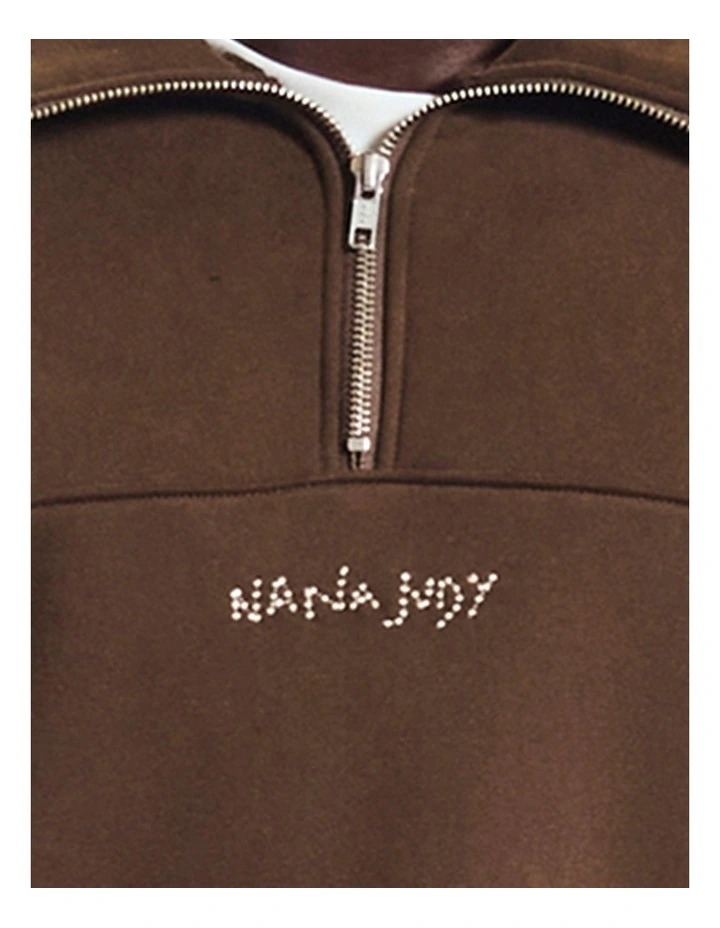 Venice Quarter Zip Brown image 6