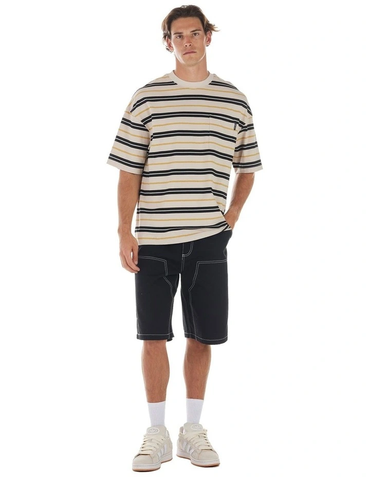 Patrick T-shirt in Yellow Black Stripe image 5