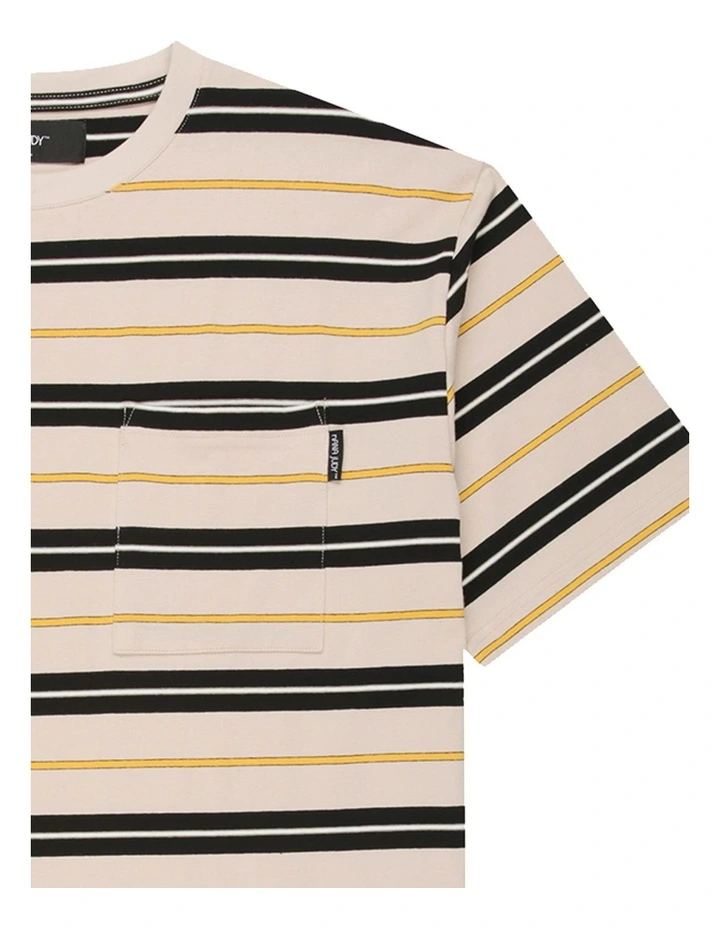 Patrick T-shirt in Yellow Black Stripe image 7