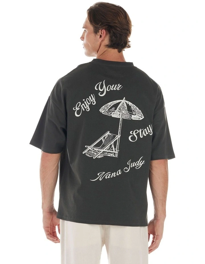 Sun Club T-Shirt in Charcoal image 2