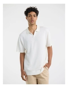 Francois Knitted Polo Off White