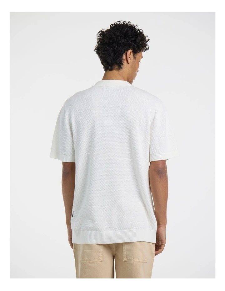 Francois Knitted Polo Off White image 2