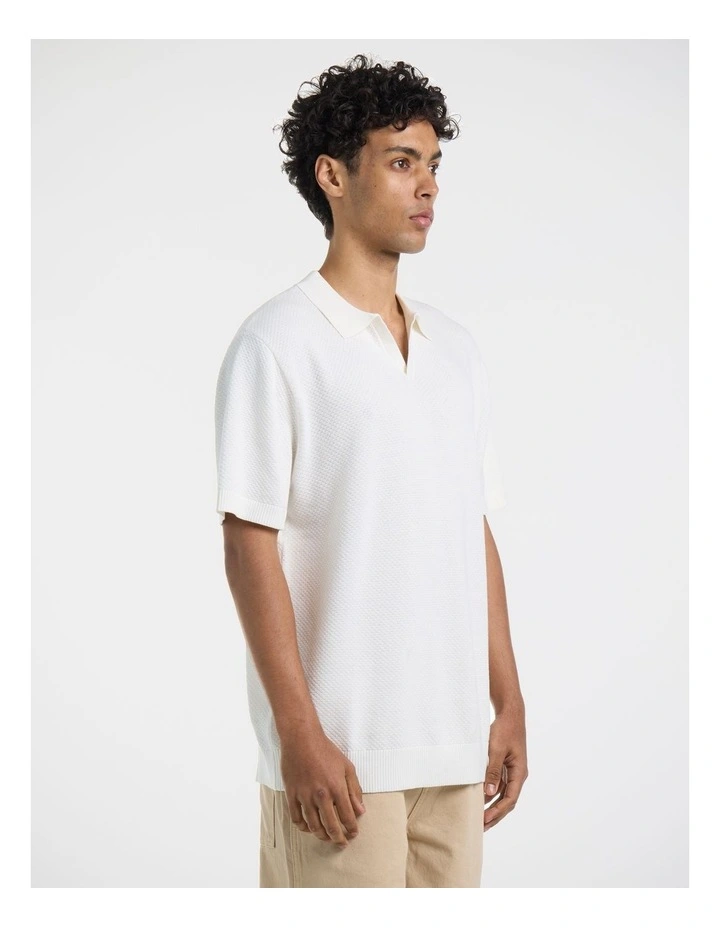 Francois Knitted Polo Off White image 3
