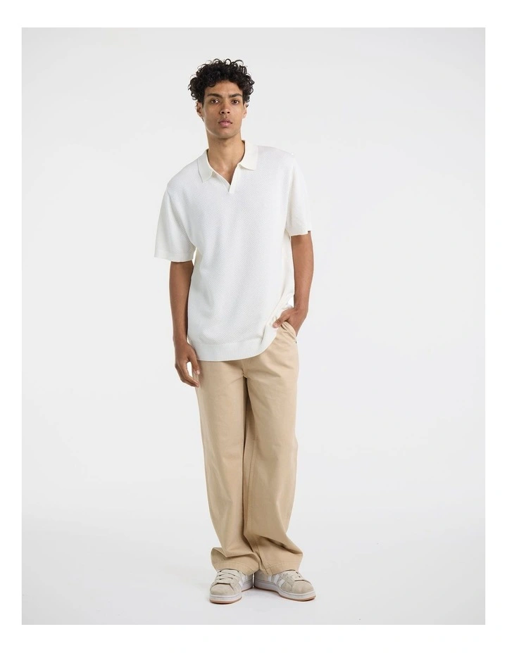 Francois Knitted Polo Off White image 5
