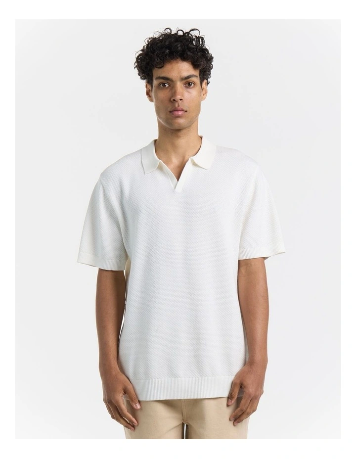 Francois Knitted Polo Off White image 6