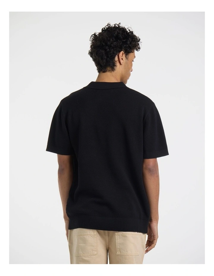 Francois Knitted Polo Black image 2