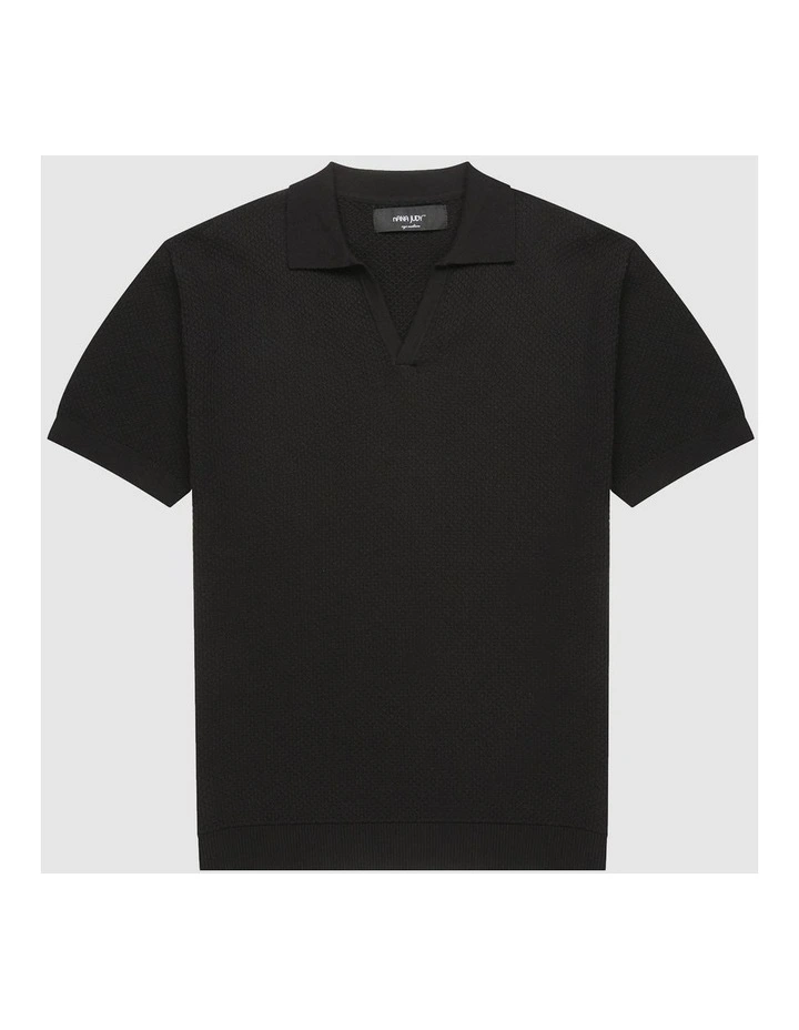 Francois Knitted Polo Black image 6