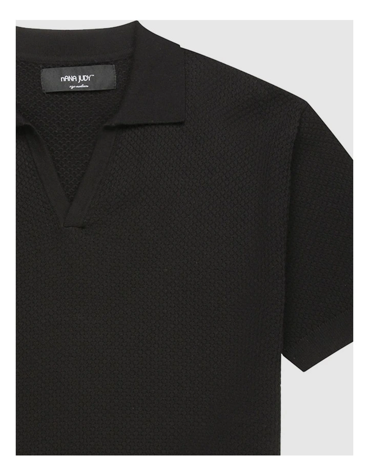 Francois Knitted Polo Black image 7