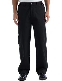 Vincent Drill Pant in Black