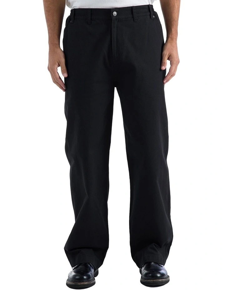 Vincent Drill Pant in Black image 1