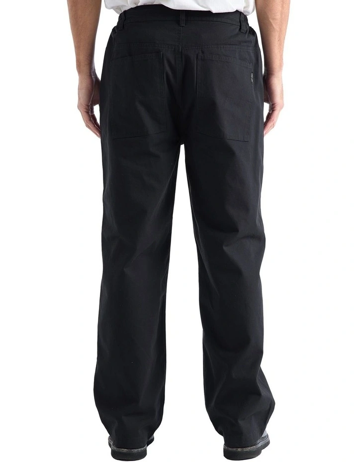 Vincent Drill Pant in Black image 2