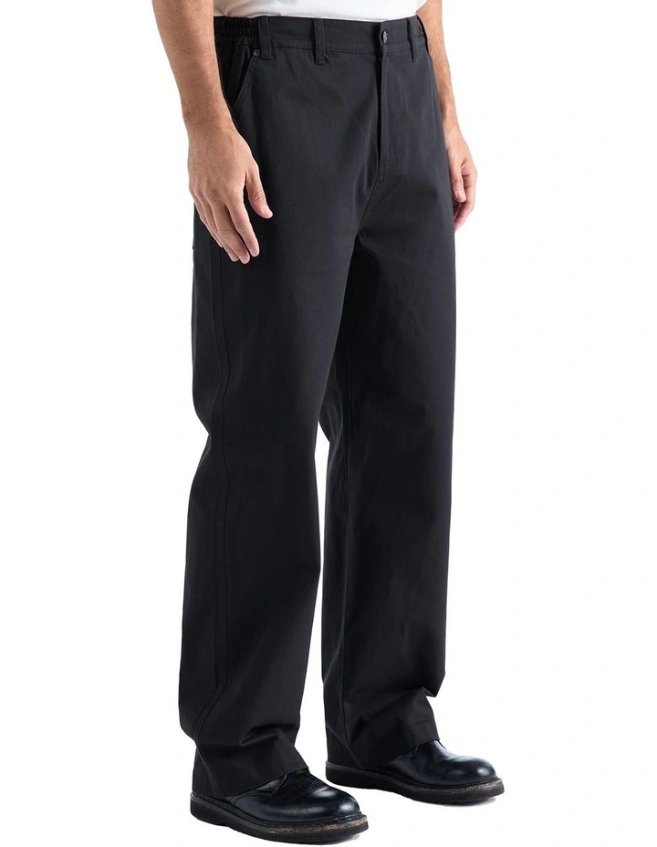 Vincent Drill Pant in Black image 4