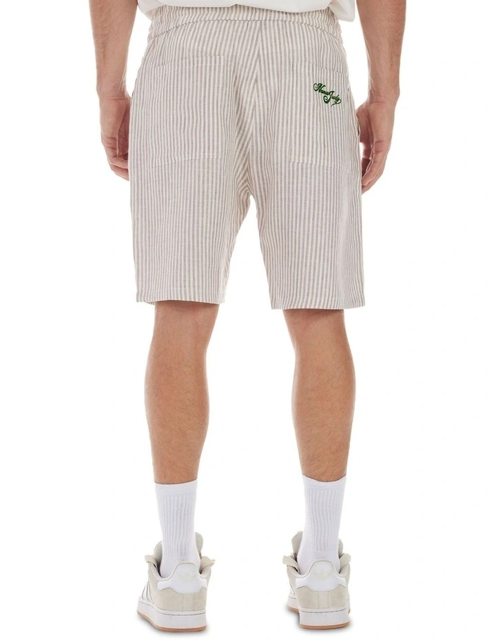 Theo Short in Beige/Bone Stripe image 2