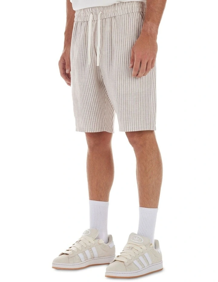 Theo Short in Beige/Bone Stripe image 3