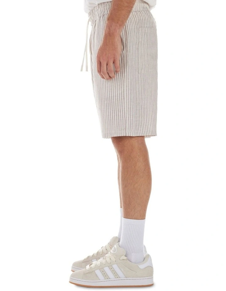 Theo Short in Beige/Bone Stripe image 4