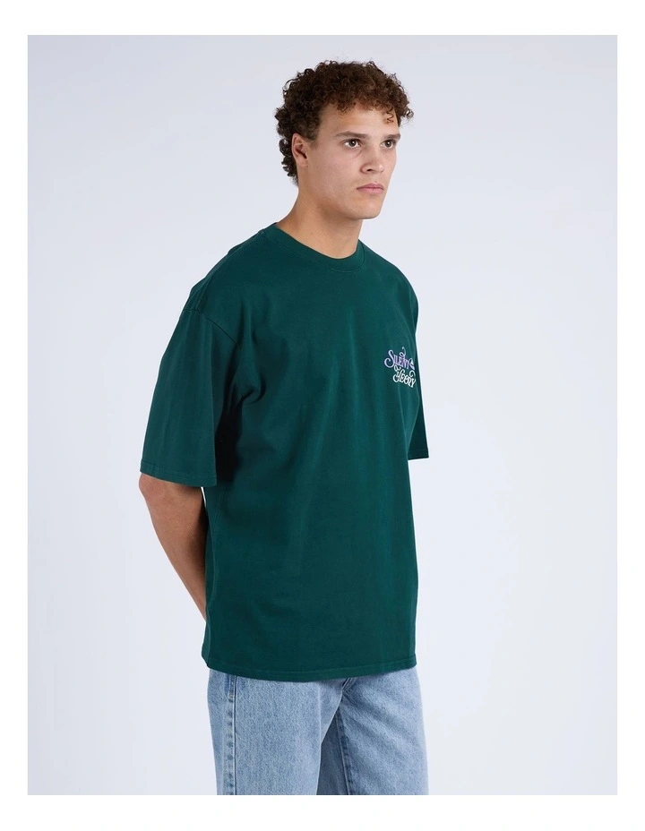 League Box Tee in Green image 3