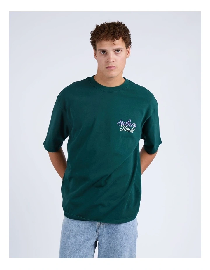 League Box Tee in Green image 5