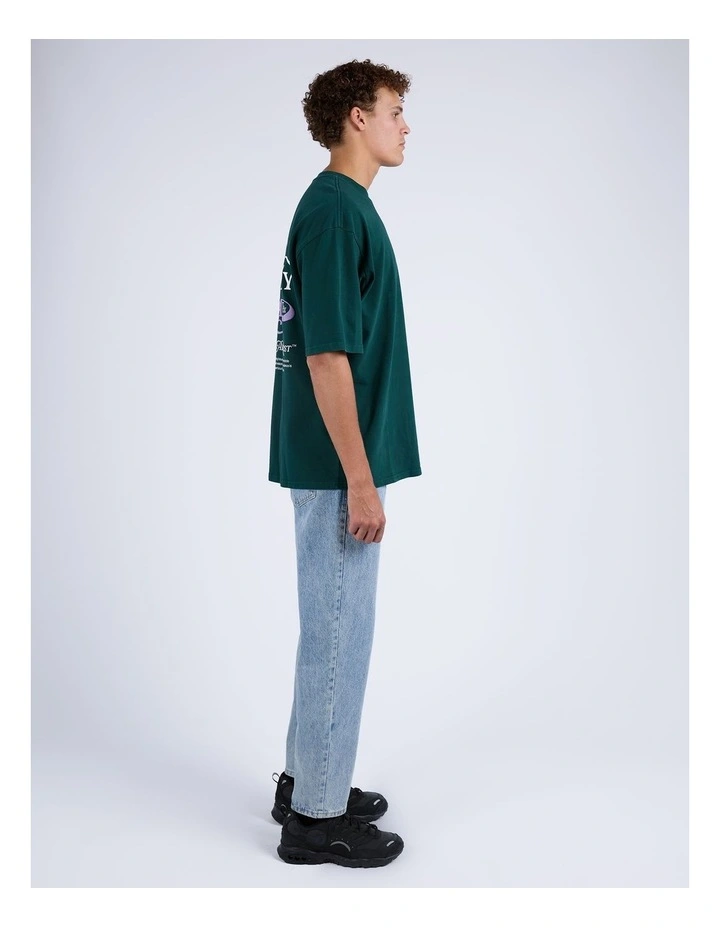League Box Tee in Green image 6