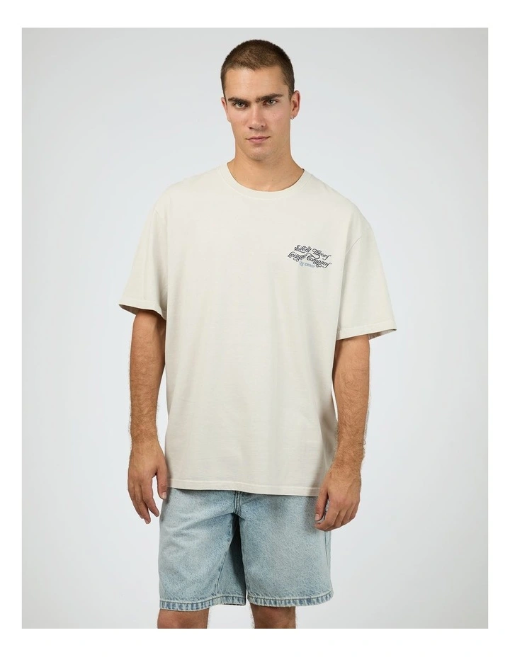 Leisure Box Fit Tee in Cream image 1