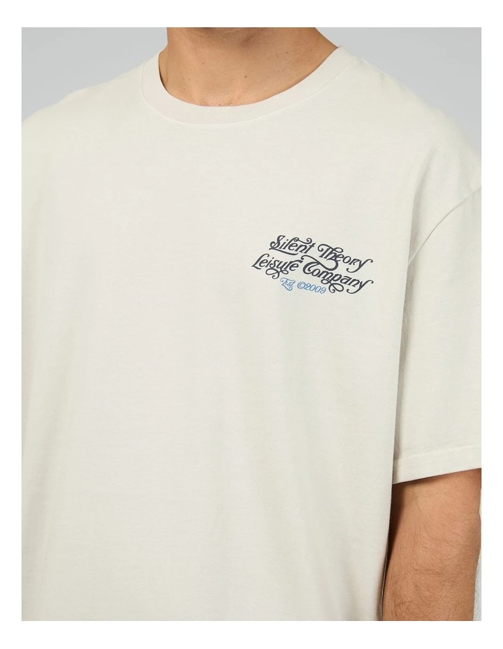 Leisure Box Fit Tee in Cream image 4