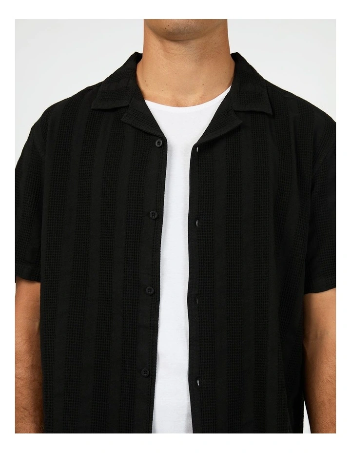 Luca Short Sleeve Shirt in Black image 4
