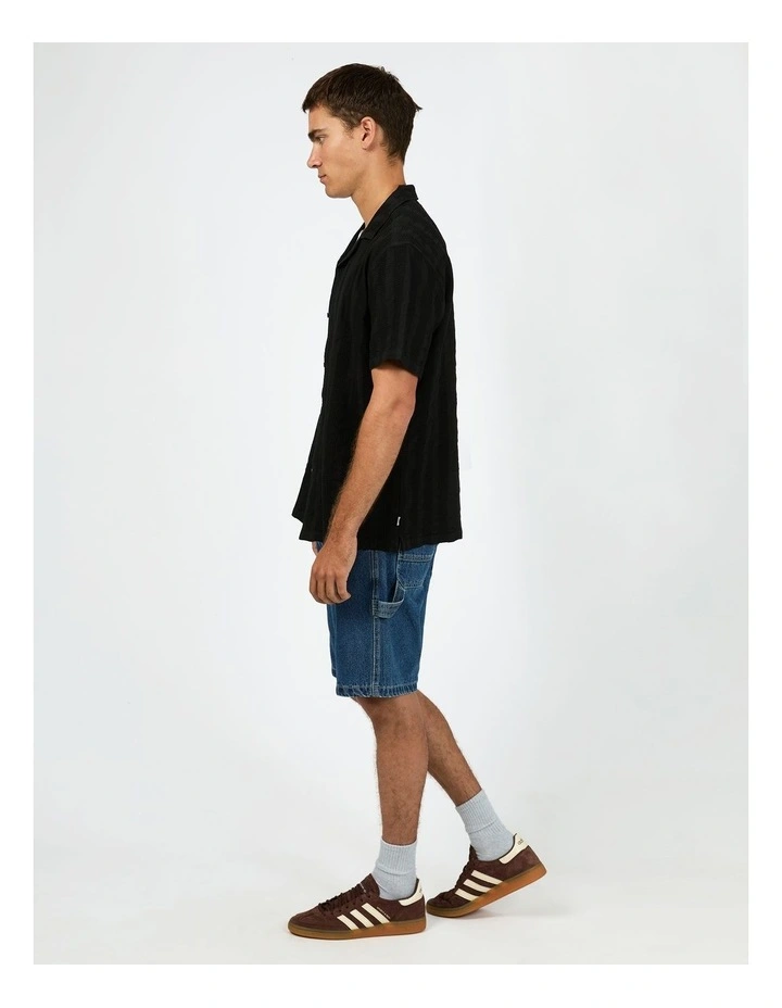 Luca Short Sleeve Shirt in Black image 6