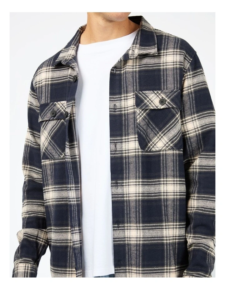 Ranger Flannel in Navy Check Print image 4