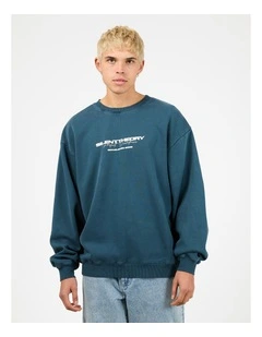 Charger Crew Sweat T-shirt in Blue