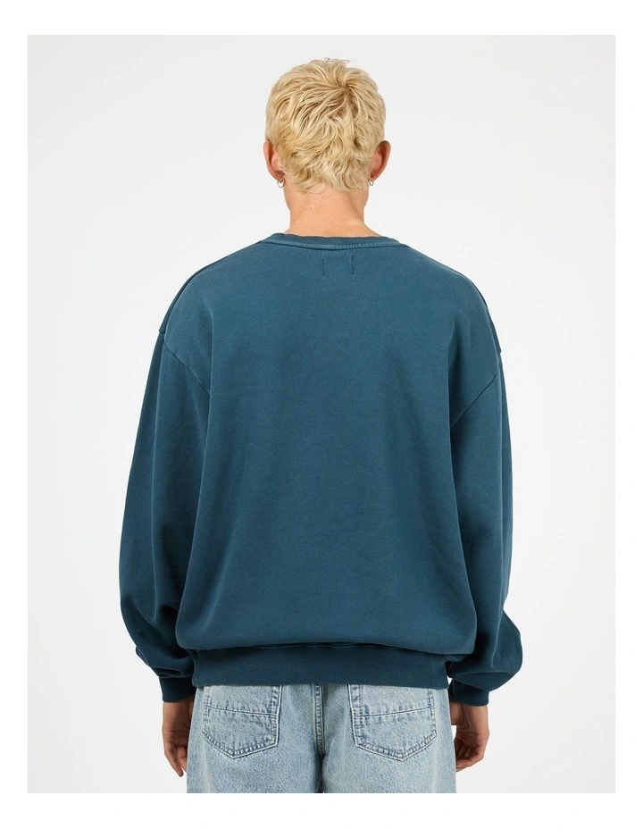 Charger Crew Sweat T-shirt in Blue image 2