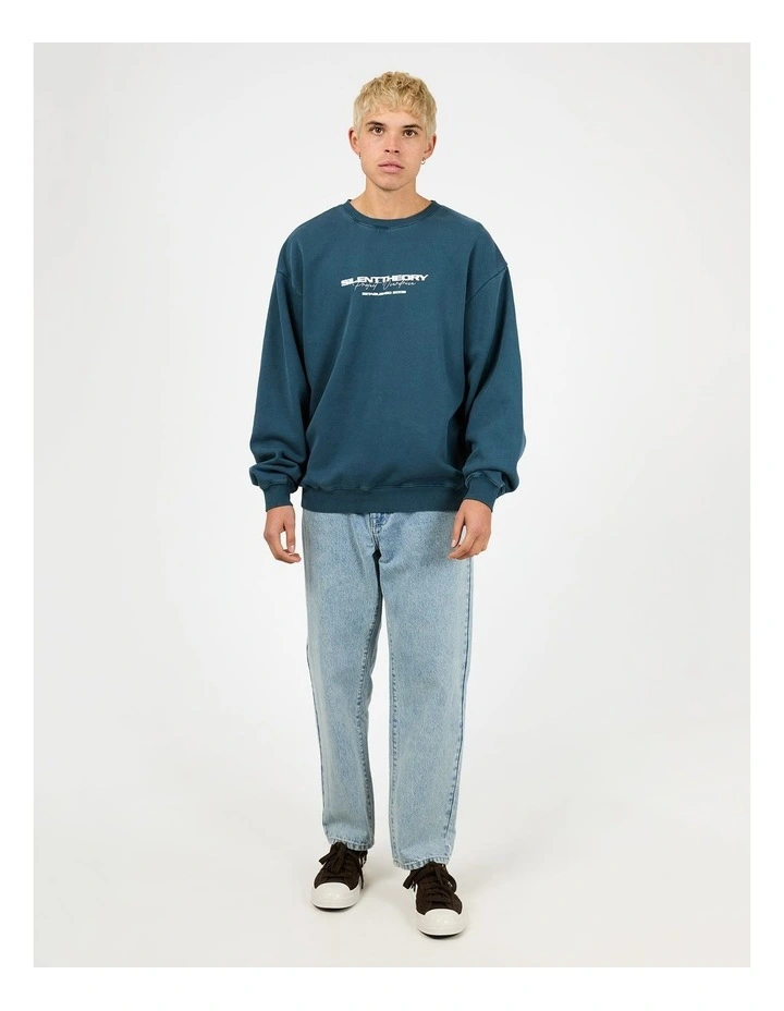 Charger Crew Sweat T-shirt in Blue image 3