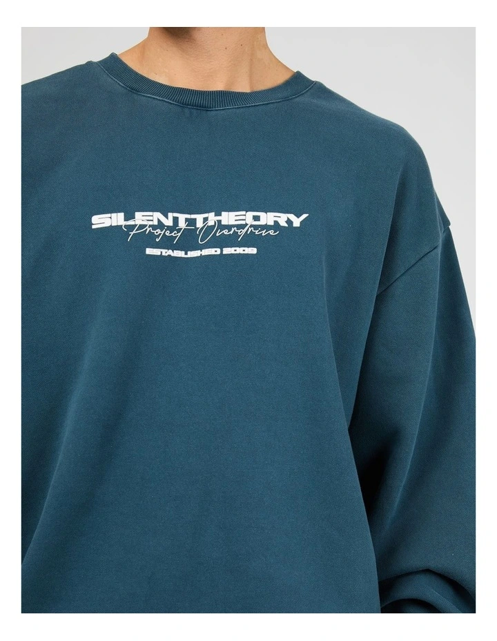 Charger Crew Sweat T-shirt in Blue image 5