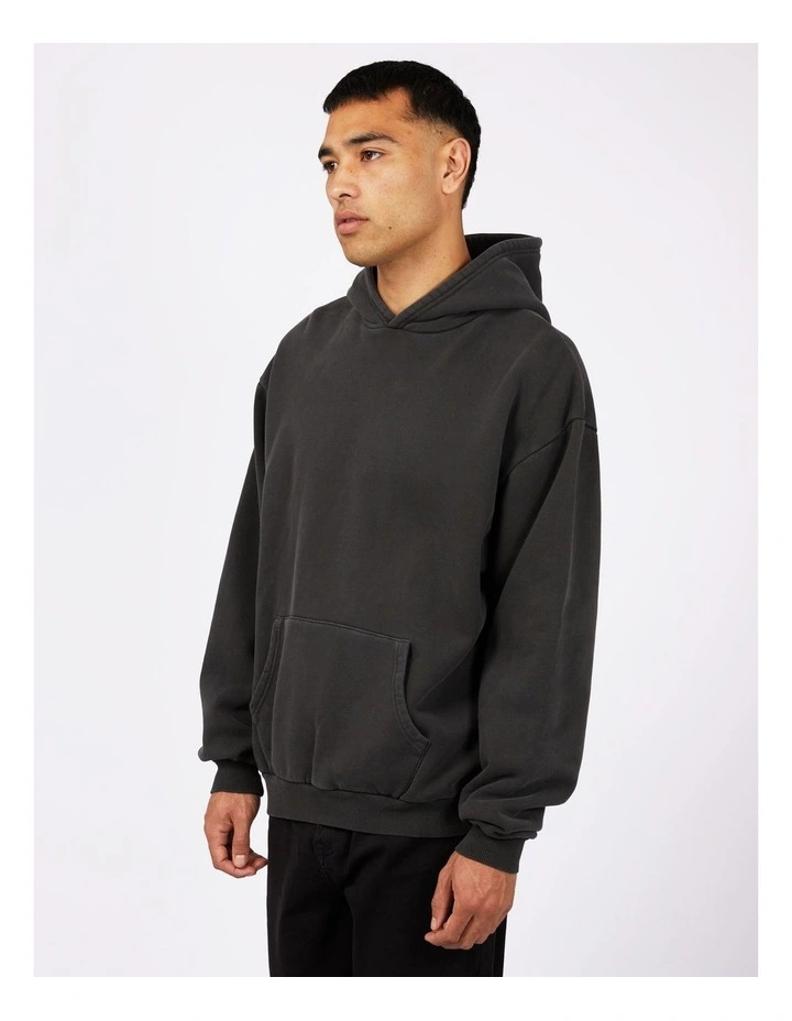 Box Hoodie in Washed Black image 3