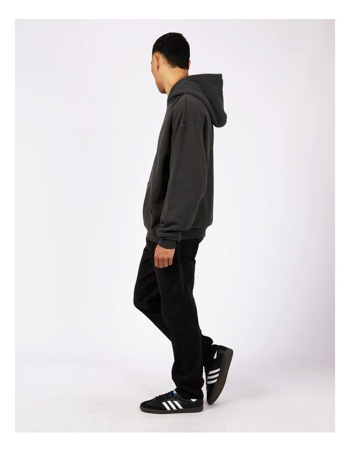 Box Hoodie in Washed Black image 6