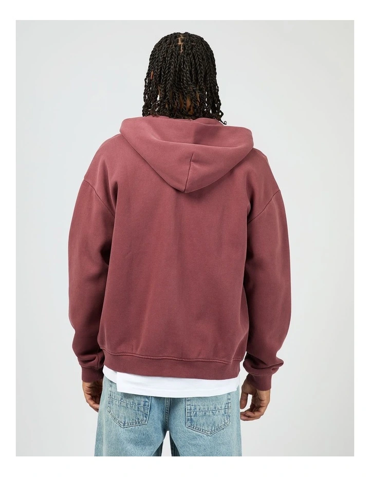 Zip Box Hoodie in Plum image 2