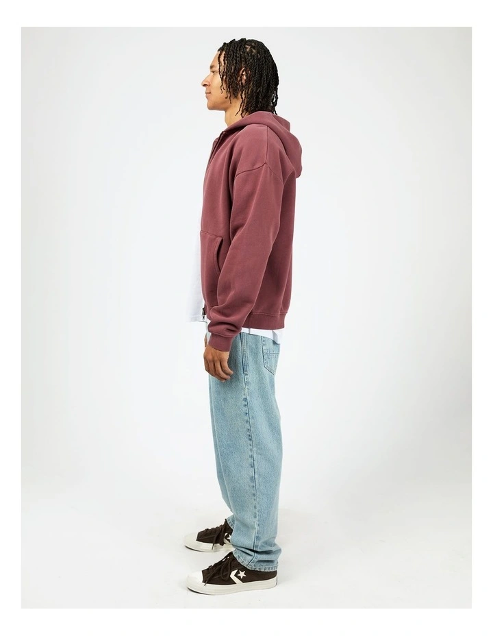 Zip Box Hoodie in Plum image 6