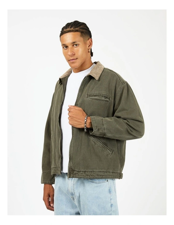 Barn Jacket in Khaki image 3