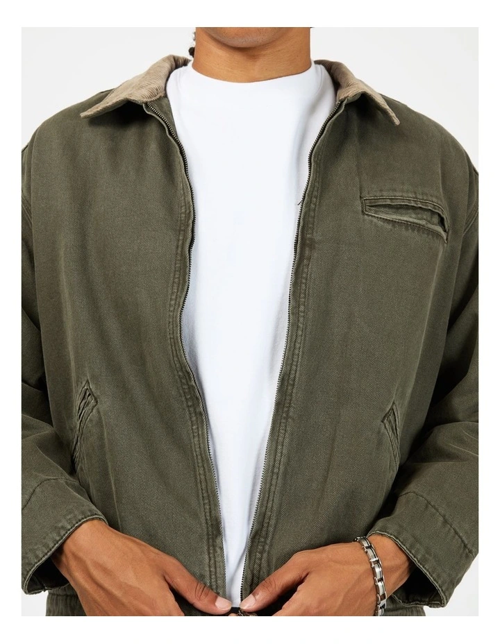 Barn Jacket in Khaki image 4