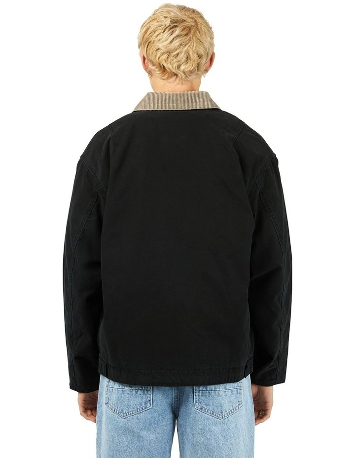 Barn Jacket in Washed Black image 2